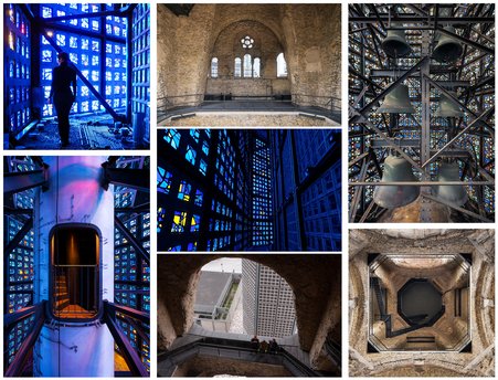 Das Foto zeigt verschiedene Räume des Kirchenensembles.